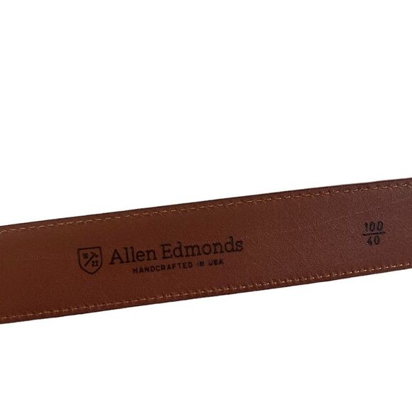Allen Edmunds Wide Basic Work Belt Brown Leather 40 - Picture 4 of 6